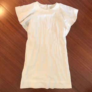J. Crew Cotton Swing Dress with Flutter Sleeve